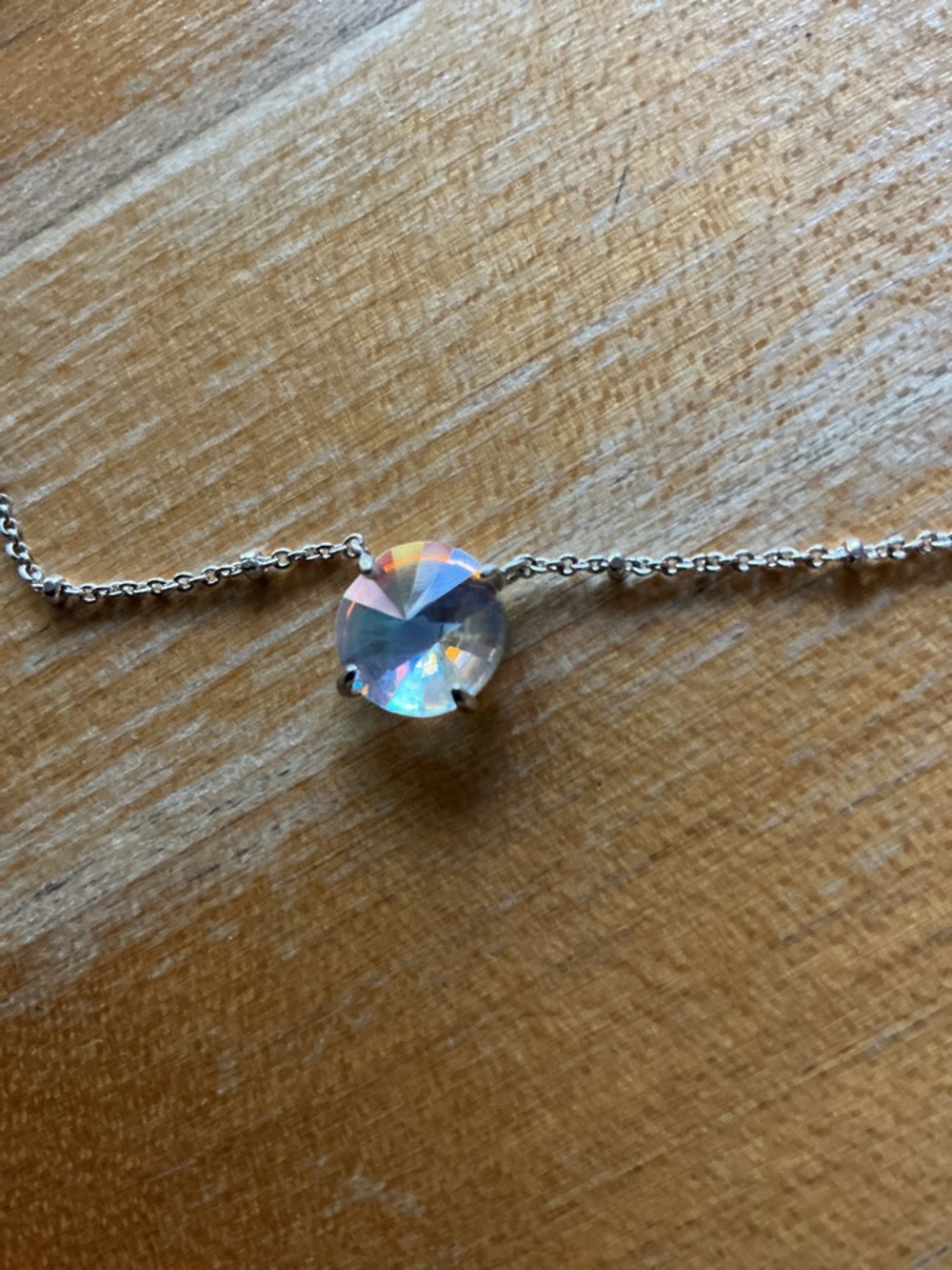 Kendra Scott Jolie Pendant Necklace - Silver Dichroic Glass